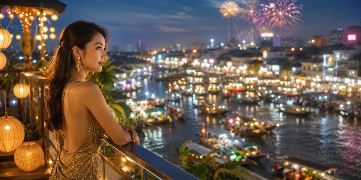 Cảnh lễ hội và xổ số tại Cần Thơ với người dân vui vẻ tham gia