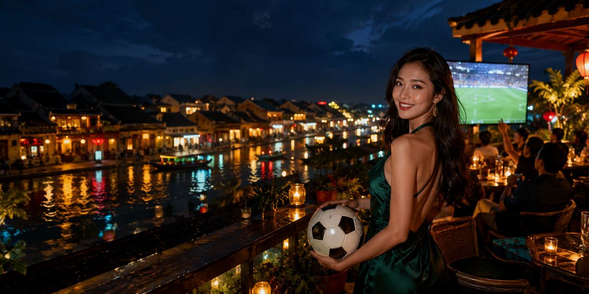 Người Hội An uống cà phê theo dõi cược bóng đá trên điện thoại